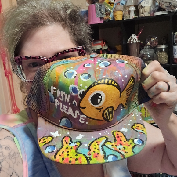 Colorful Fish-Themed Cap - Picture 1 of 3